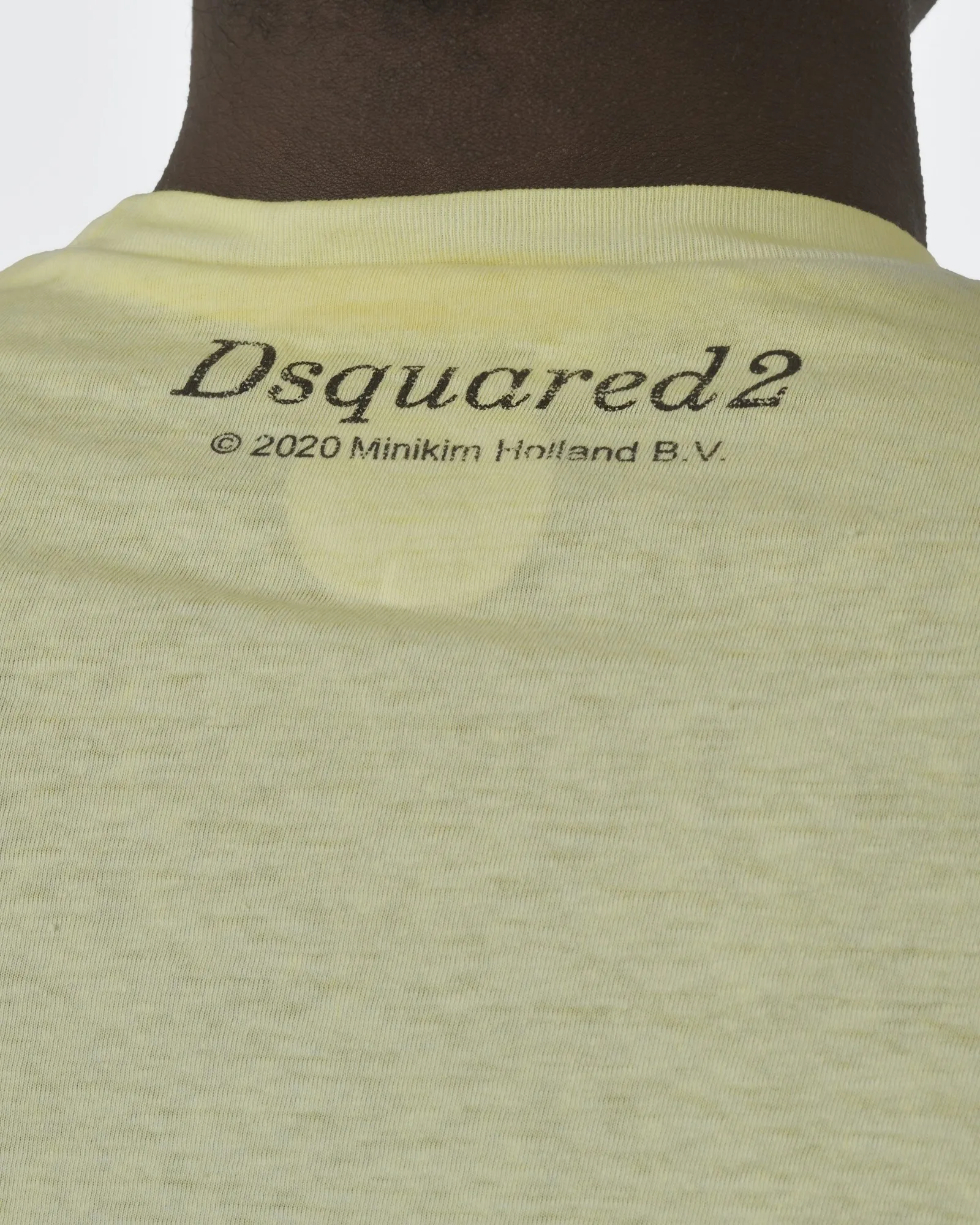 T-Shirt jaune pale Dsquared2 