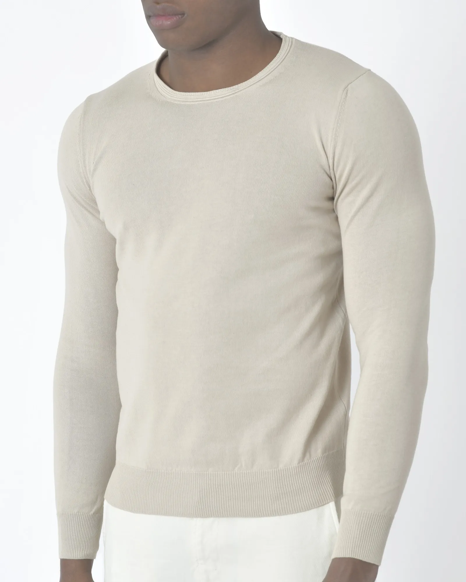 Pull en maille beige  Vneck 