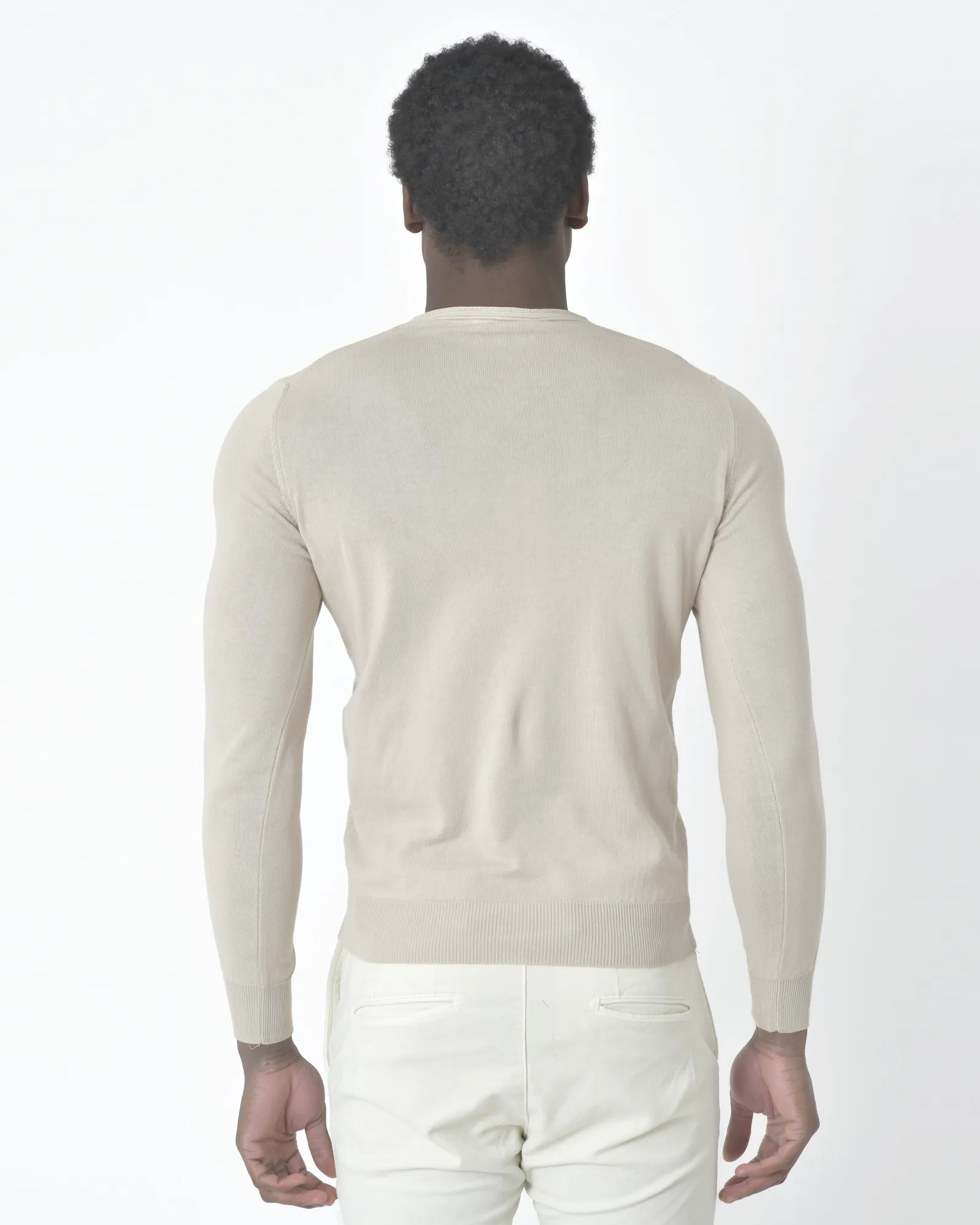 Pull en maille beige  Vneck 