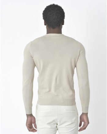 Pull en maille beige  Vneck 