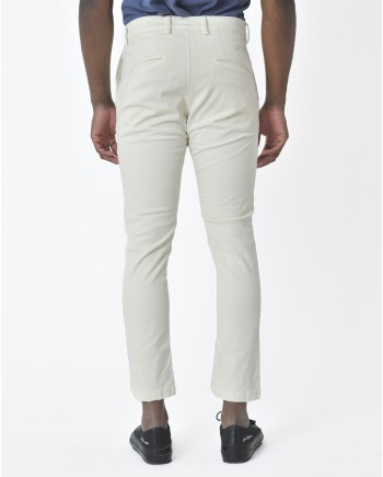 Pantalon effet usé blanc cassé Low Brand 