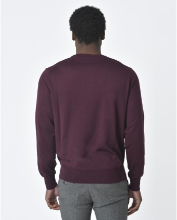 Pull aubergine Vneck 