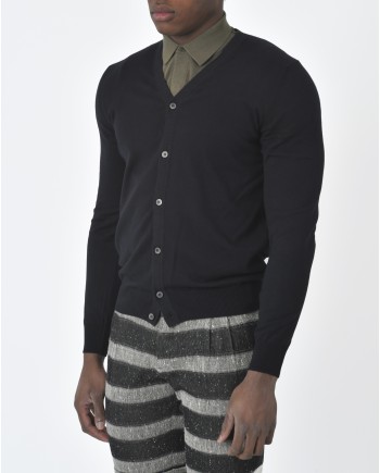 Cardigan noir Vneck 