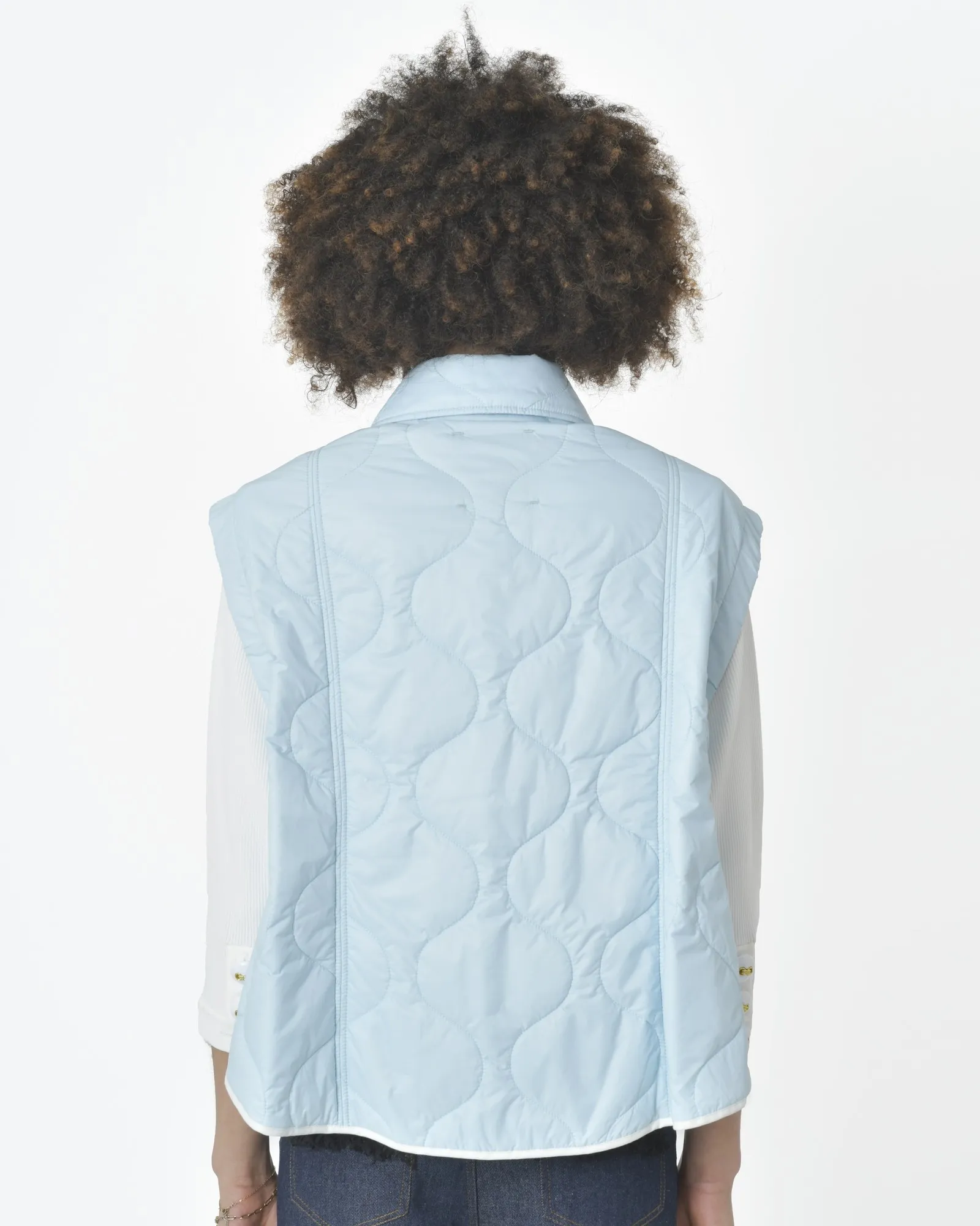 Veste sans manche bleue clair T_Coat 