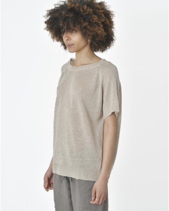 Tee shirt en maille beige Diega 