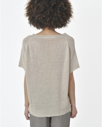 Tee shirt en maille beige Diega 