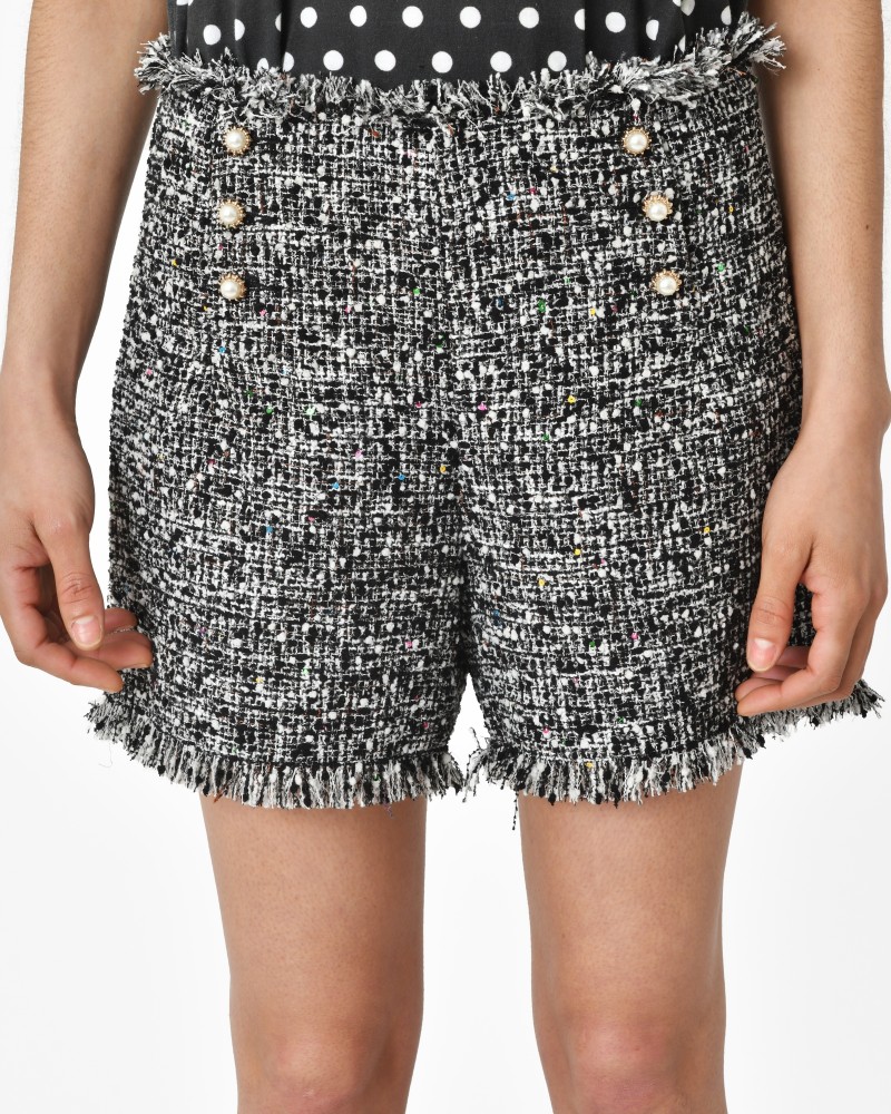 Short en tweed noir Edward Achour 