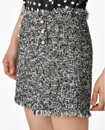 Short en tweed noir Edward Achour 