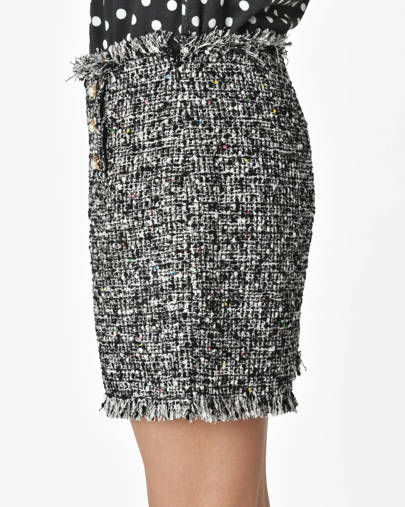 Short en tweed noir Edward Achour 