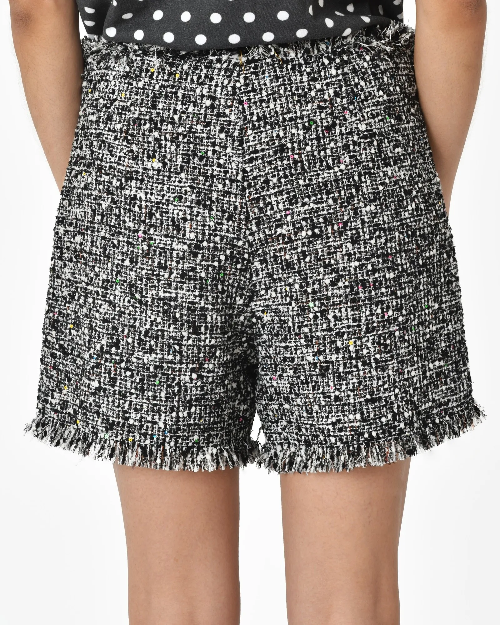 Short en tweed noir Edward Achour 