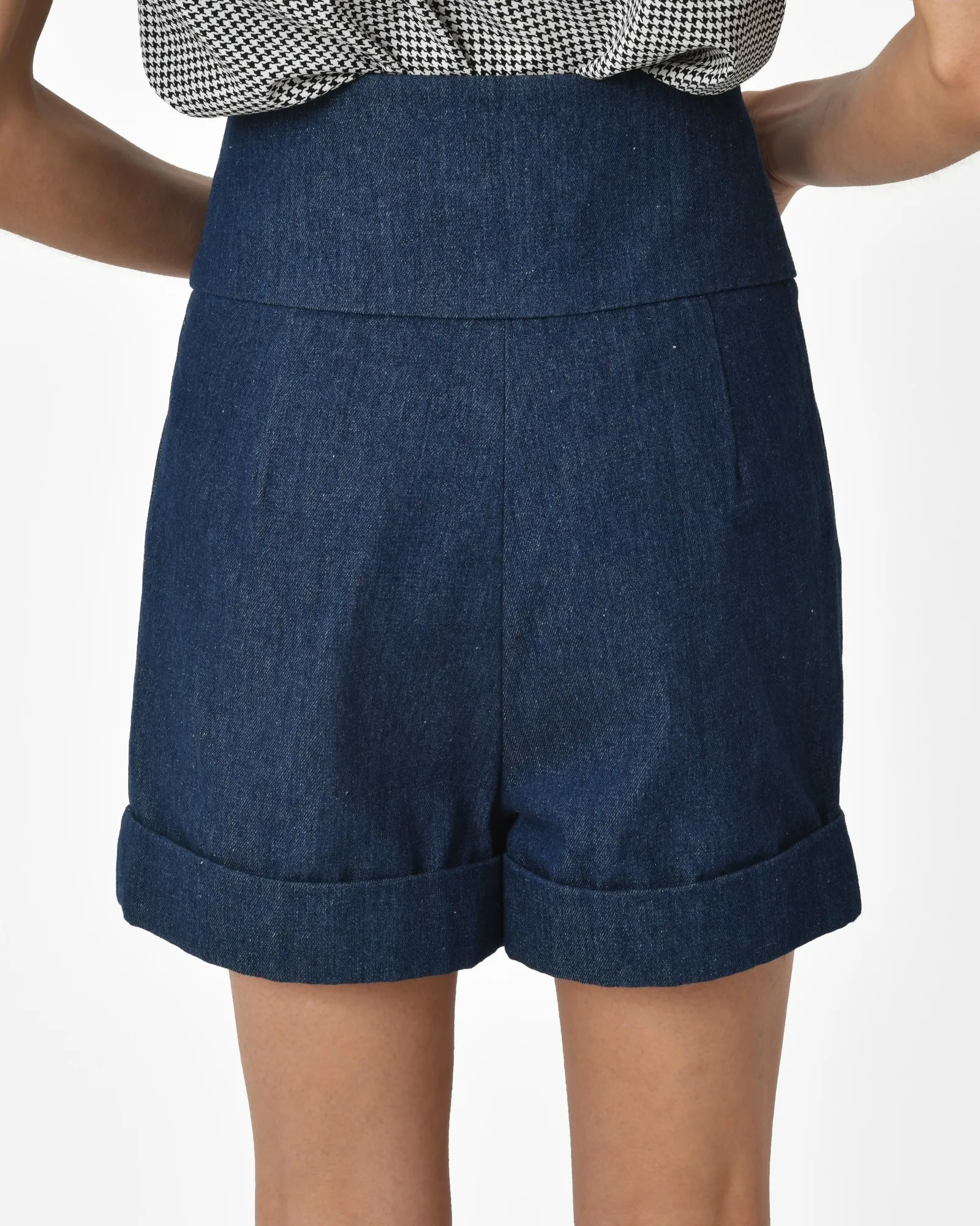 Short en jean bleu Edward Achour 