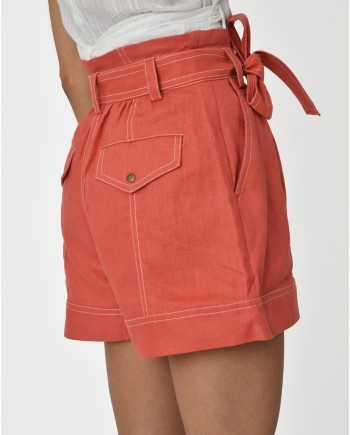 Short rouge corail Idano 