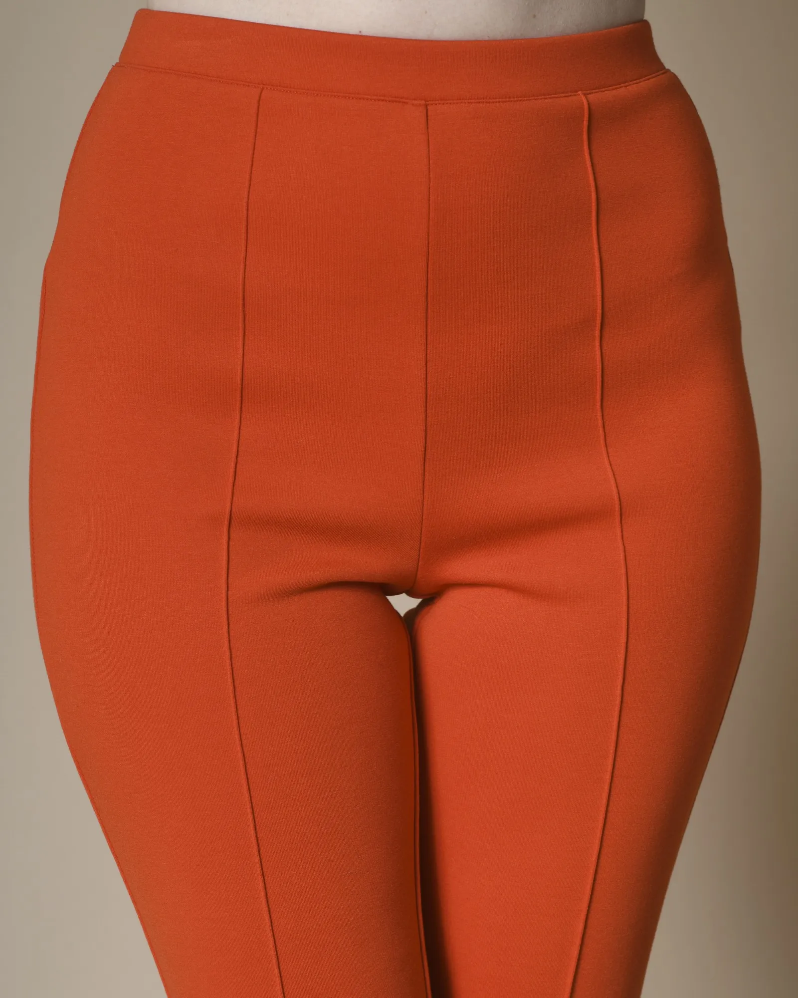 Pantalon en jersey orange évasé Edward Achour 