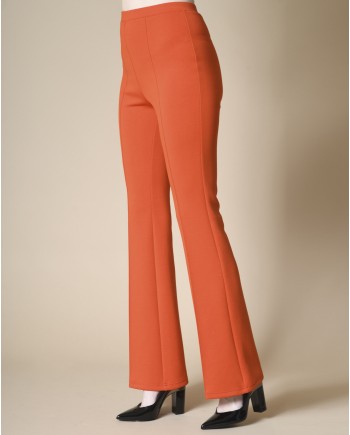 Pantalon en jersey orange évasé Edward Achour 