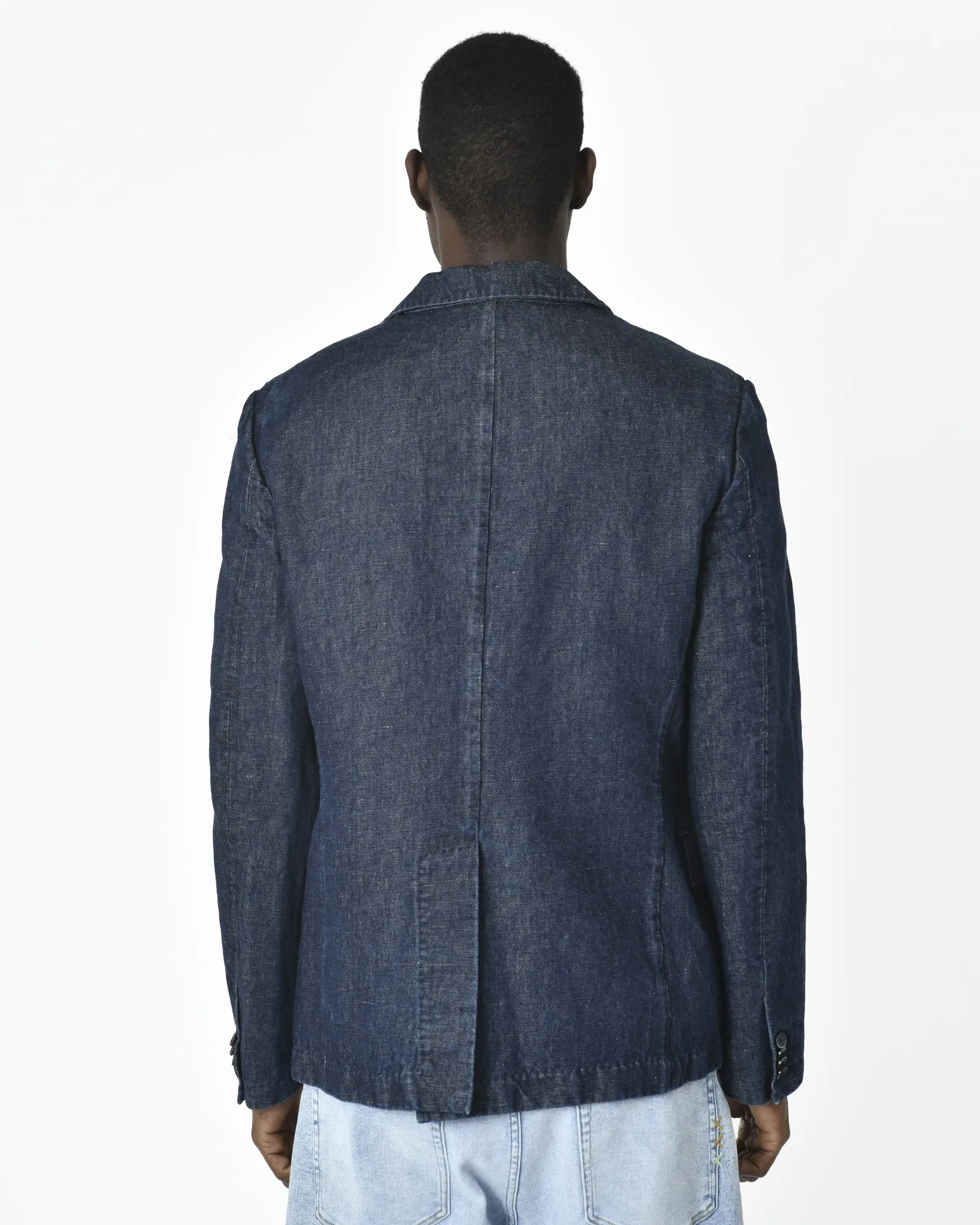 Veste blazer denim bleue nuit 120% Lino 