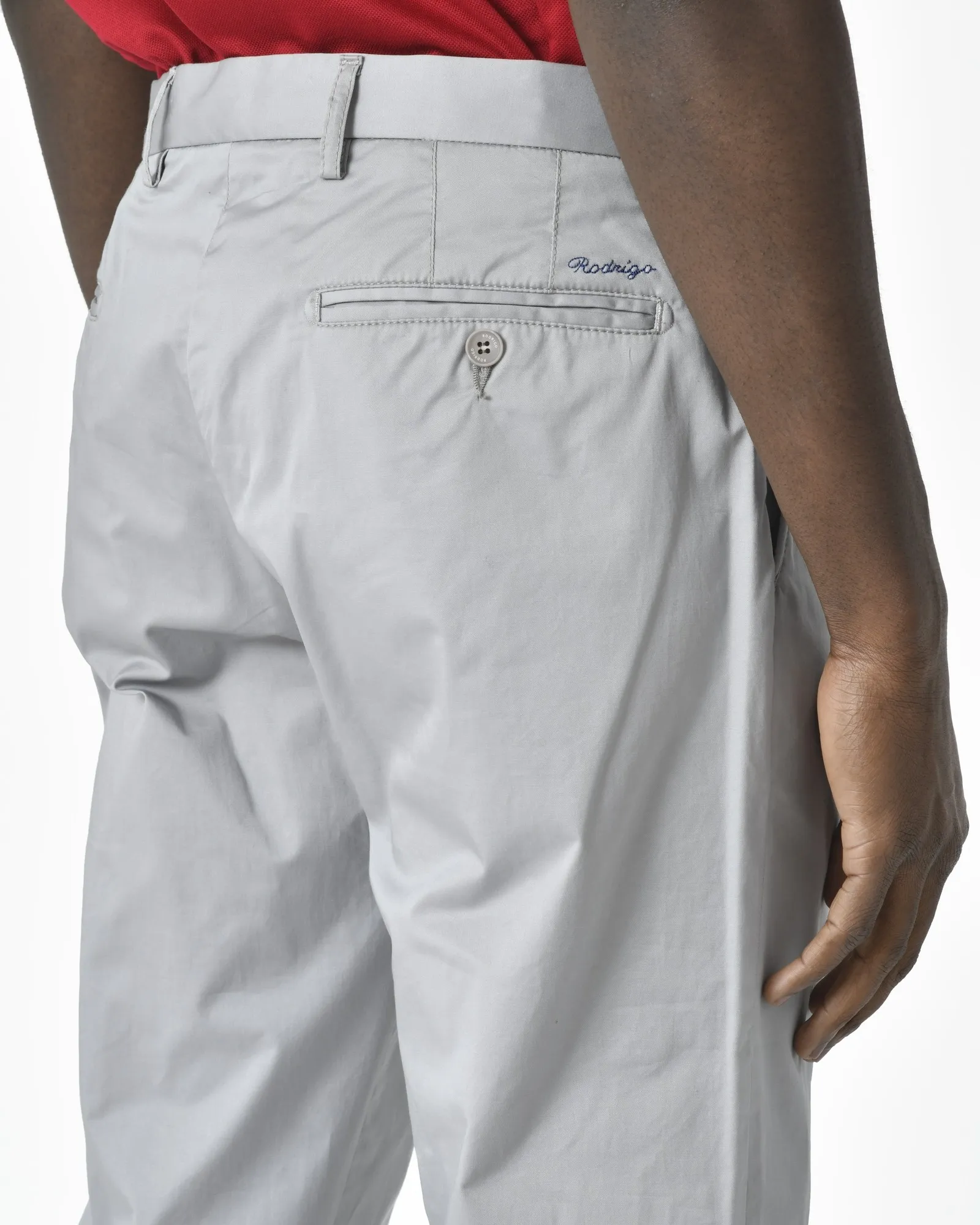 Pantalon Gris clair avec logo brodé Rodrigo 