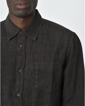 Chemise brun foncé 120% Lino 