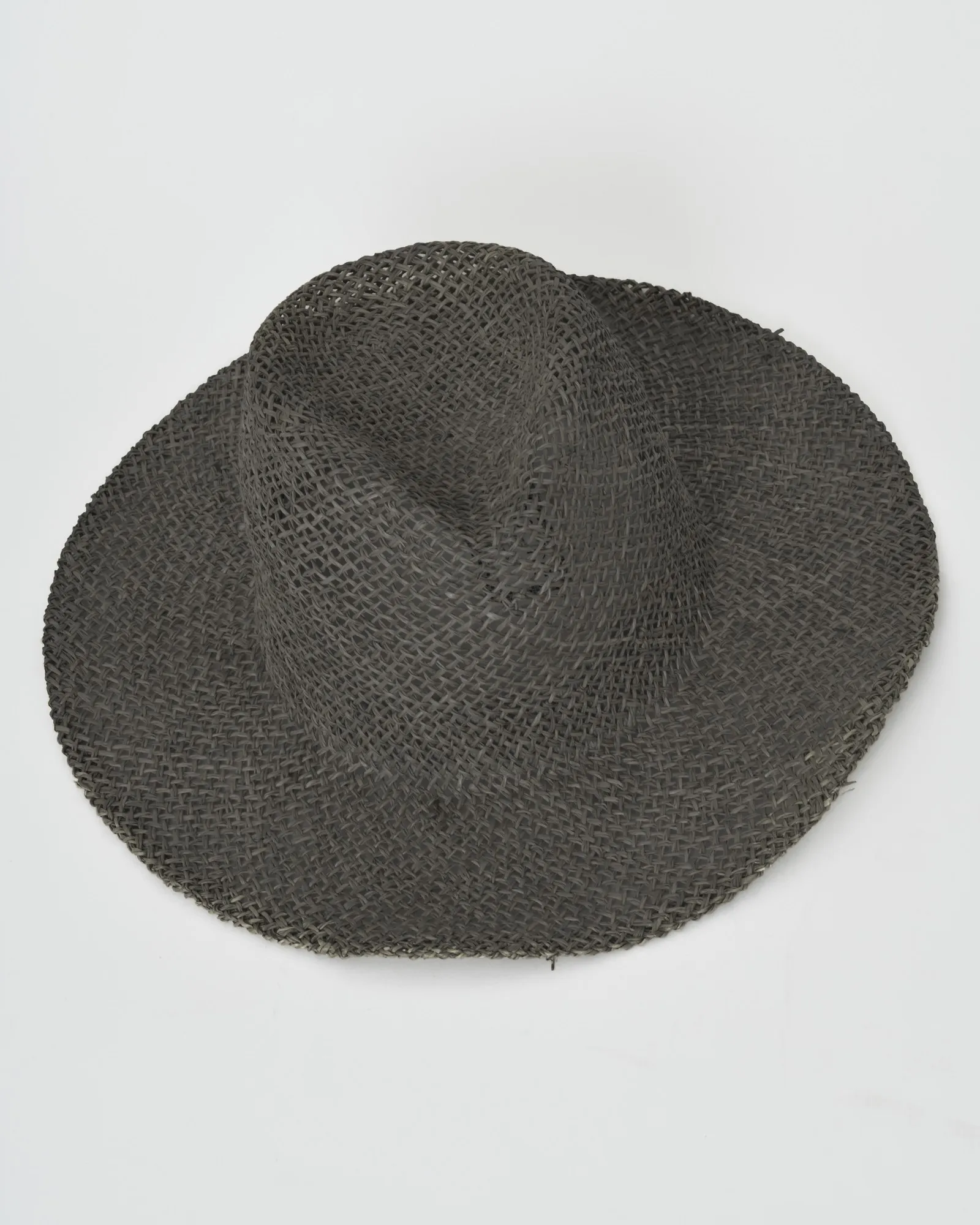 Chapeau gris unisex en raphia Reinhard Plank 