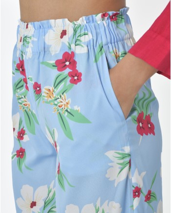 Pantalon fluide floral Edward Achour 