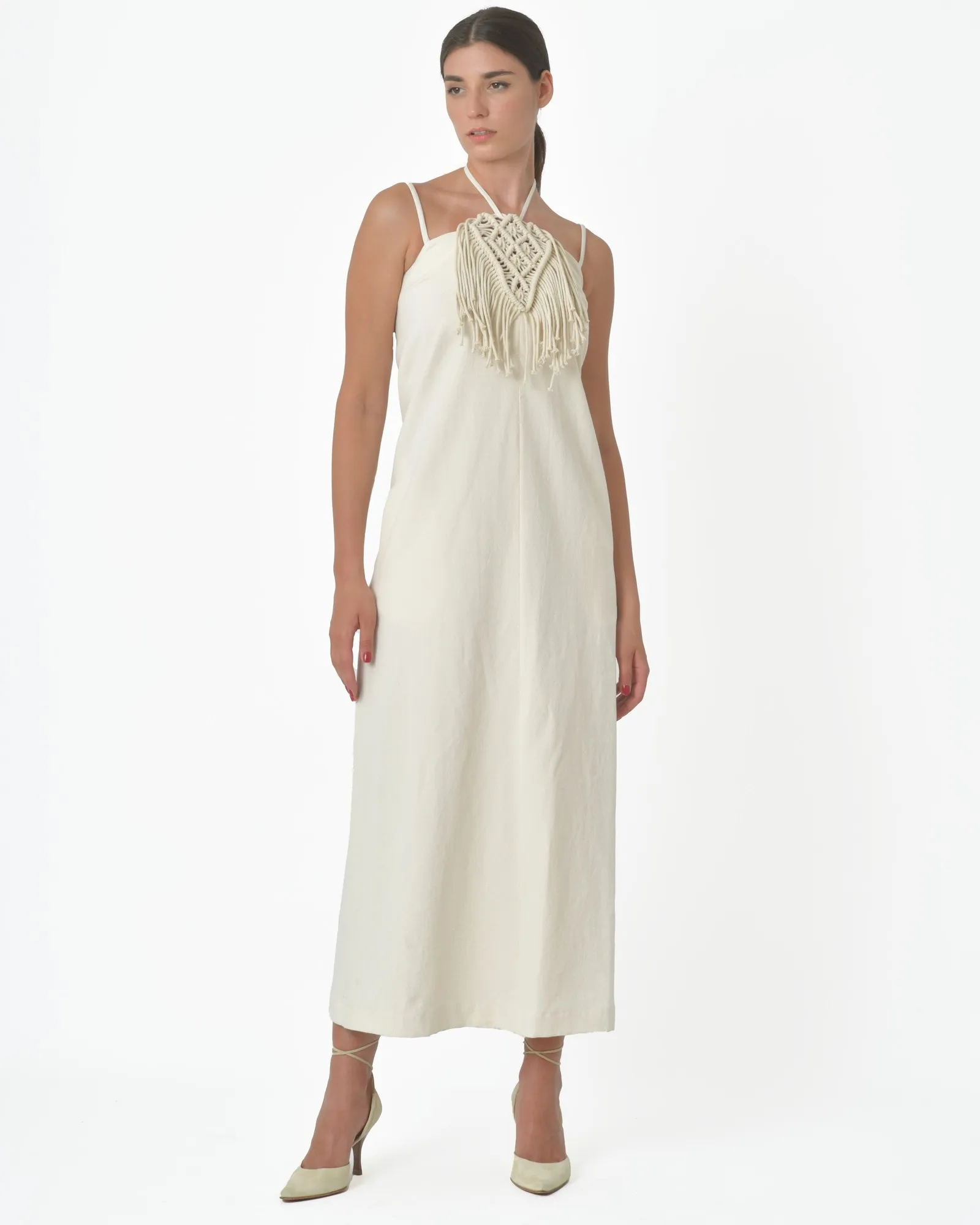 Robe longue Hippie en coton Tela 