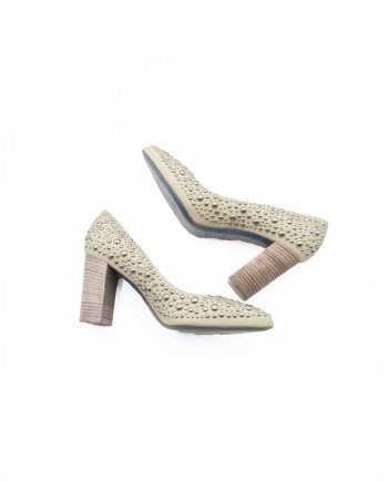 Escarpins en cuir beige Guido Pasquali 