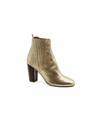 Bottines en cuir doré New Lovers 