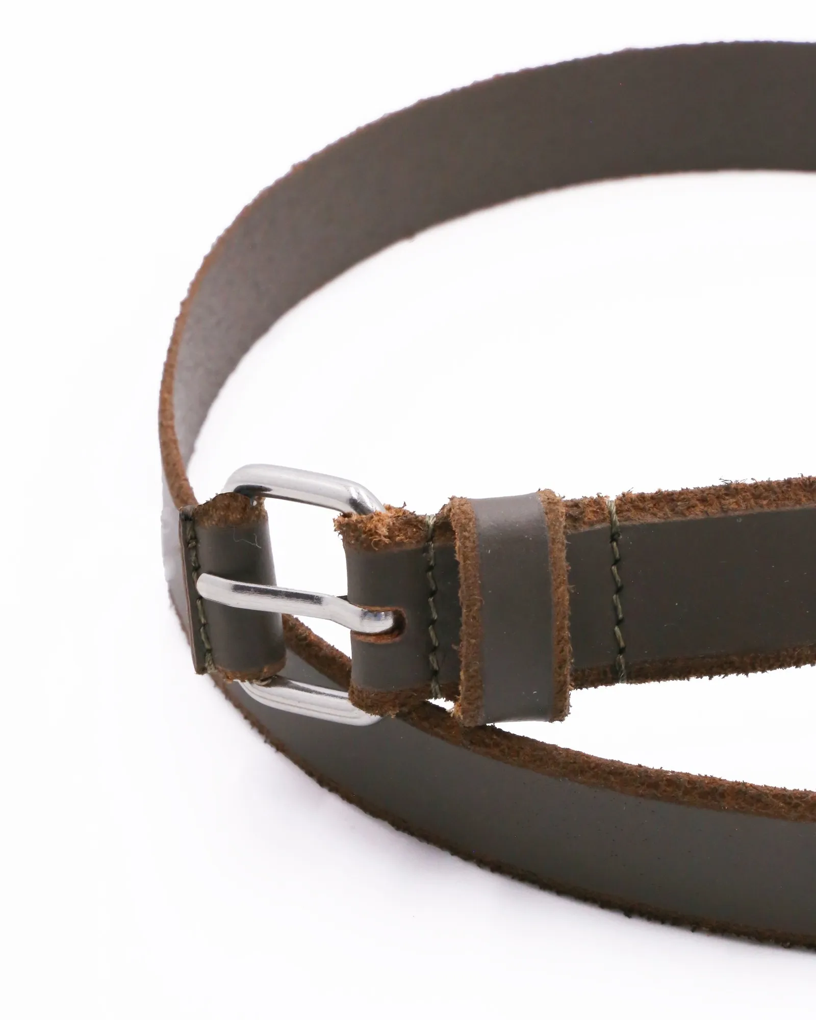 Ceinture en cuir marron La Piscine 