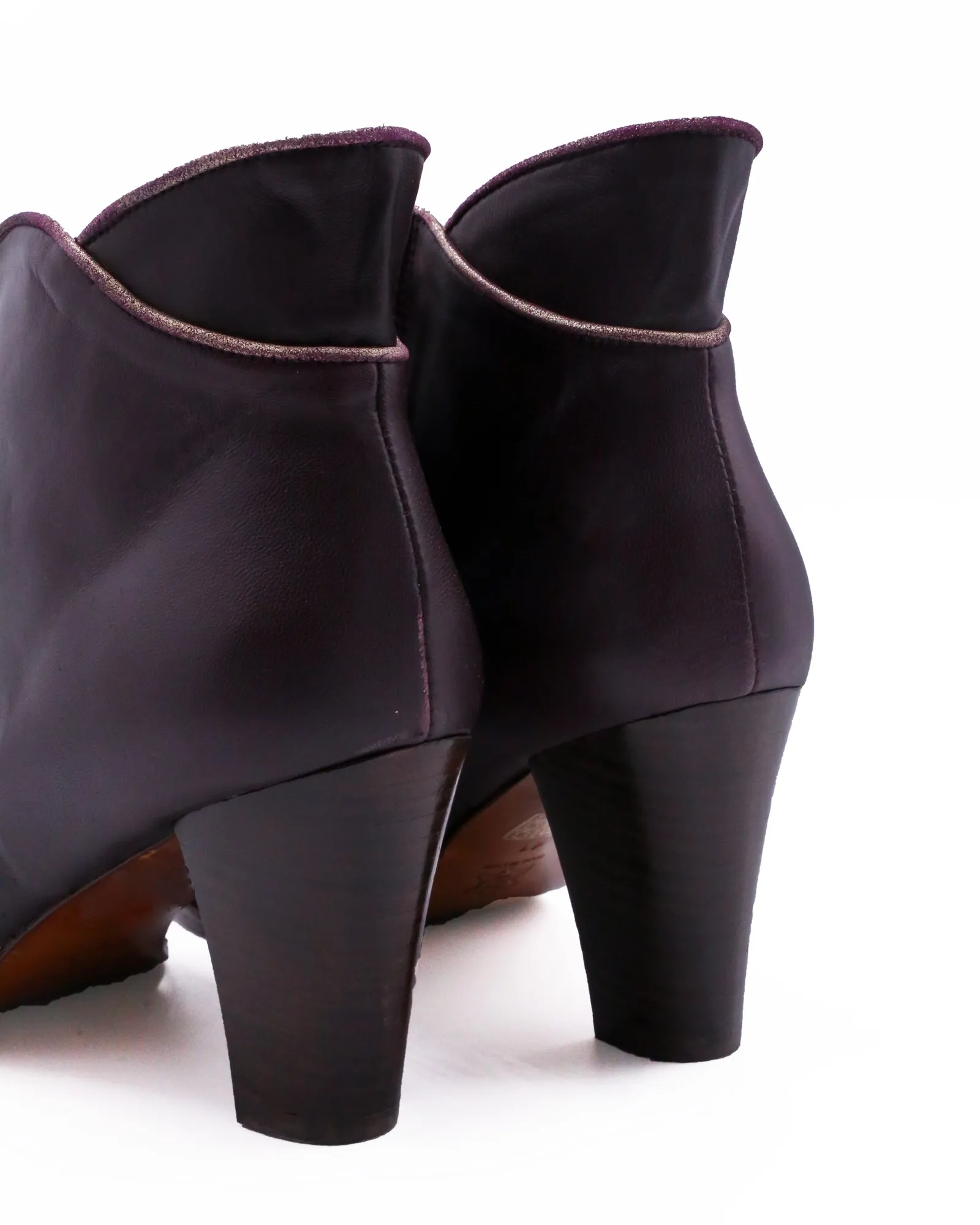 Bottines en cuir bordeaux New Lovers 