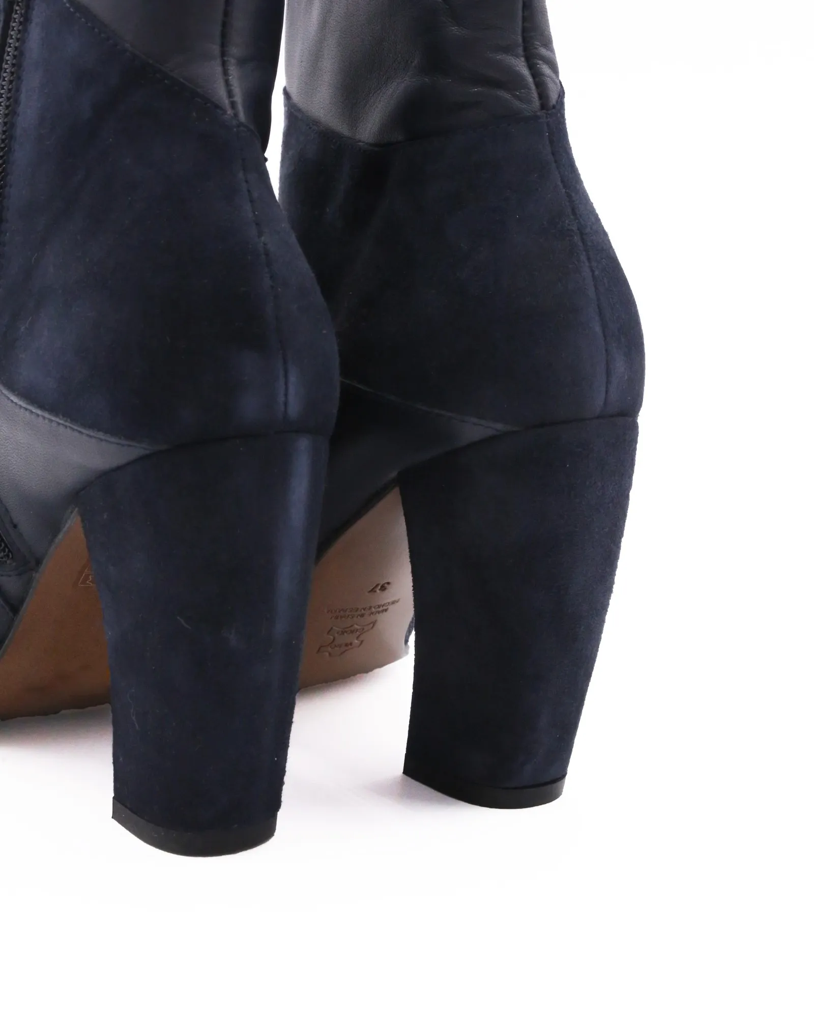 Bottines en cuir bleu New Lovers 