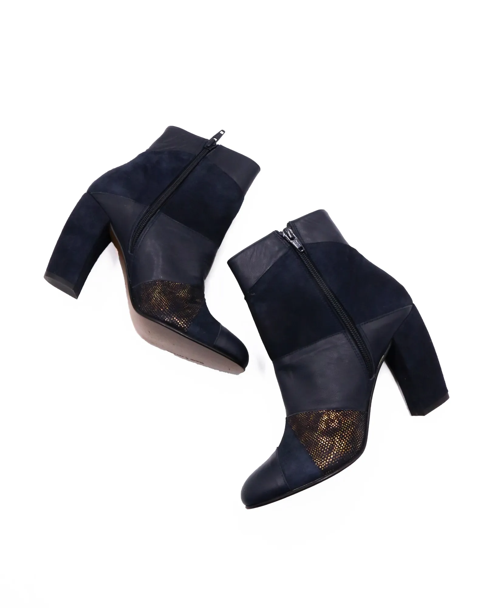 Bottines en cuir bleu New Lovers 