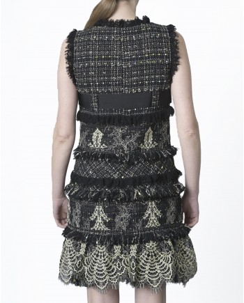 Robe en tweed moucheté Edward Achour 