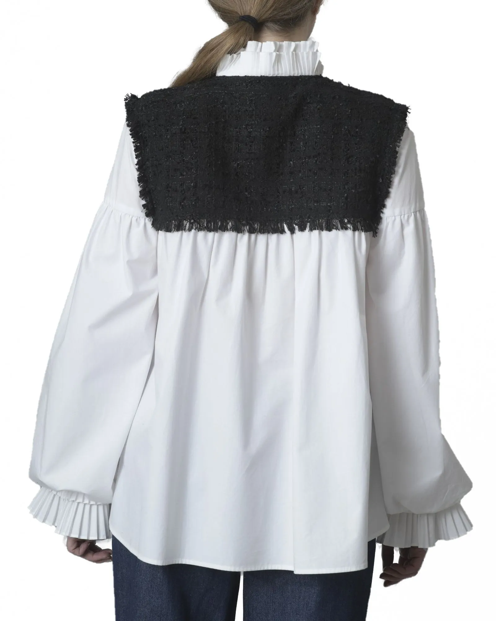 Blouse bi-matière Edward Achour 