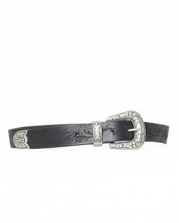 Ceinture en cuir noir Eleventy 