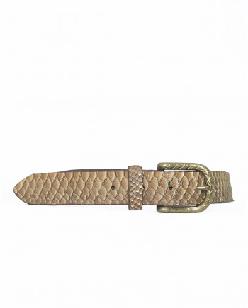 Ceinture bi-matière à effet python Eleventy 