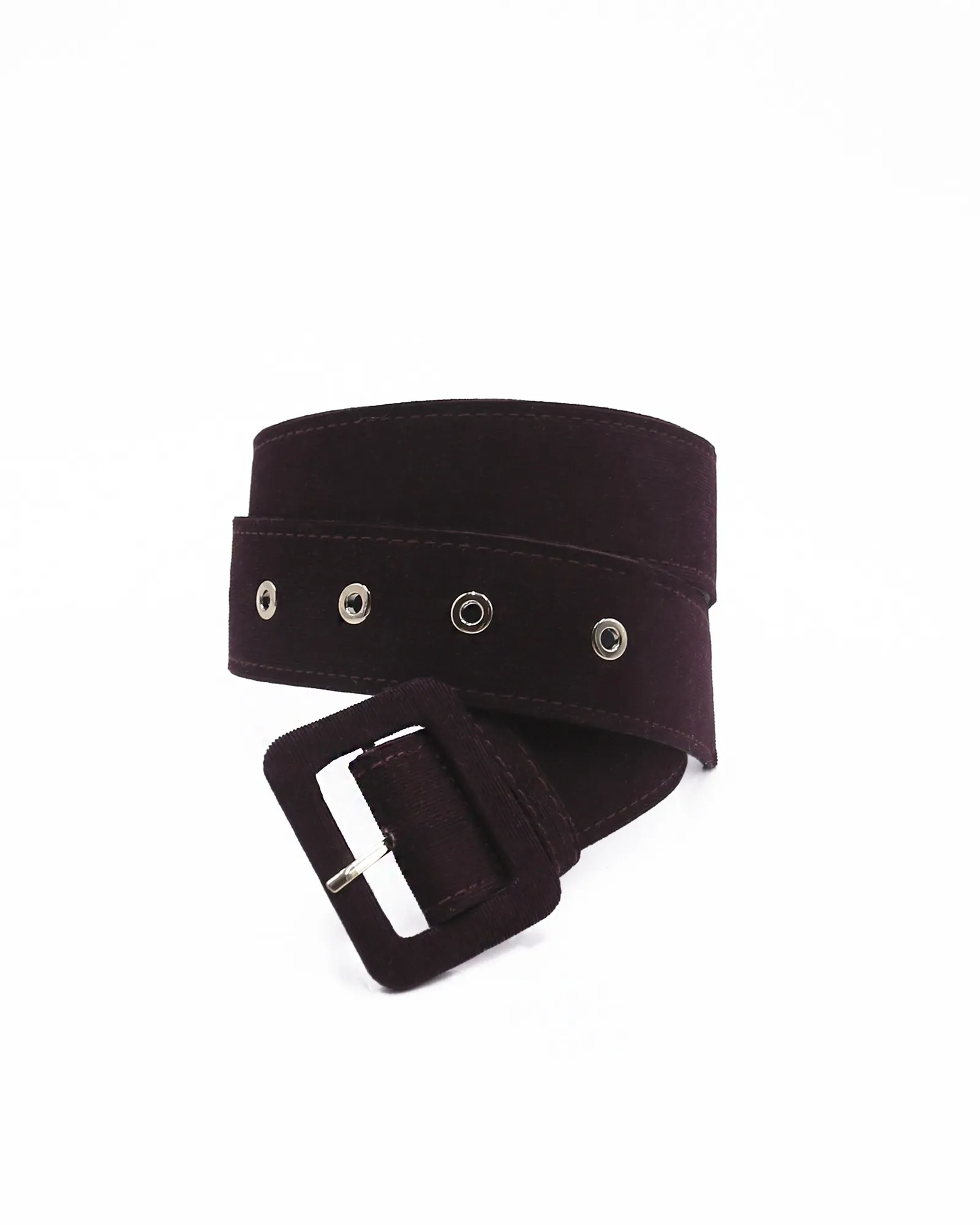 Ceinture prune façon velours Nenette 