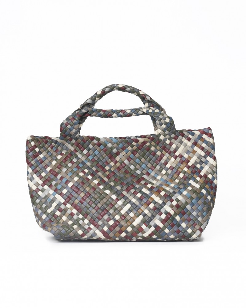 Sac en cuir tressé multicolore Falorni 