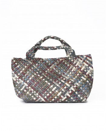 Sac en cuir tressé multicolore Falorni 