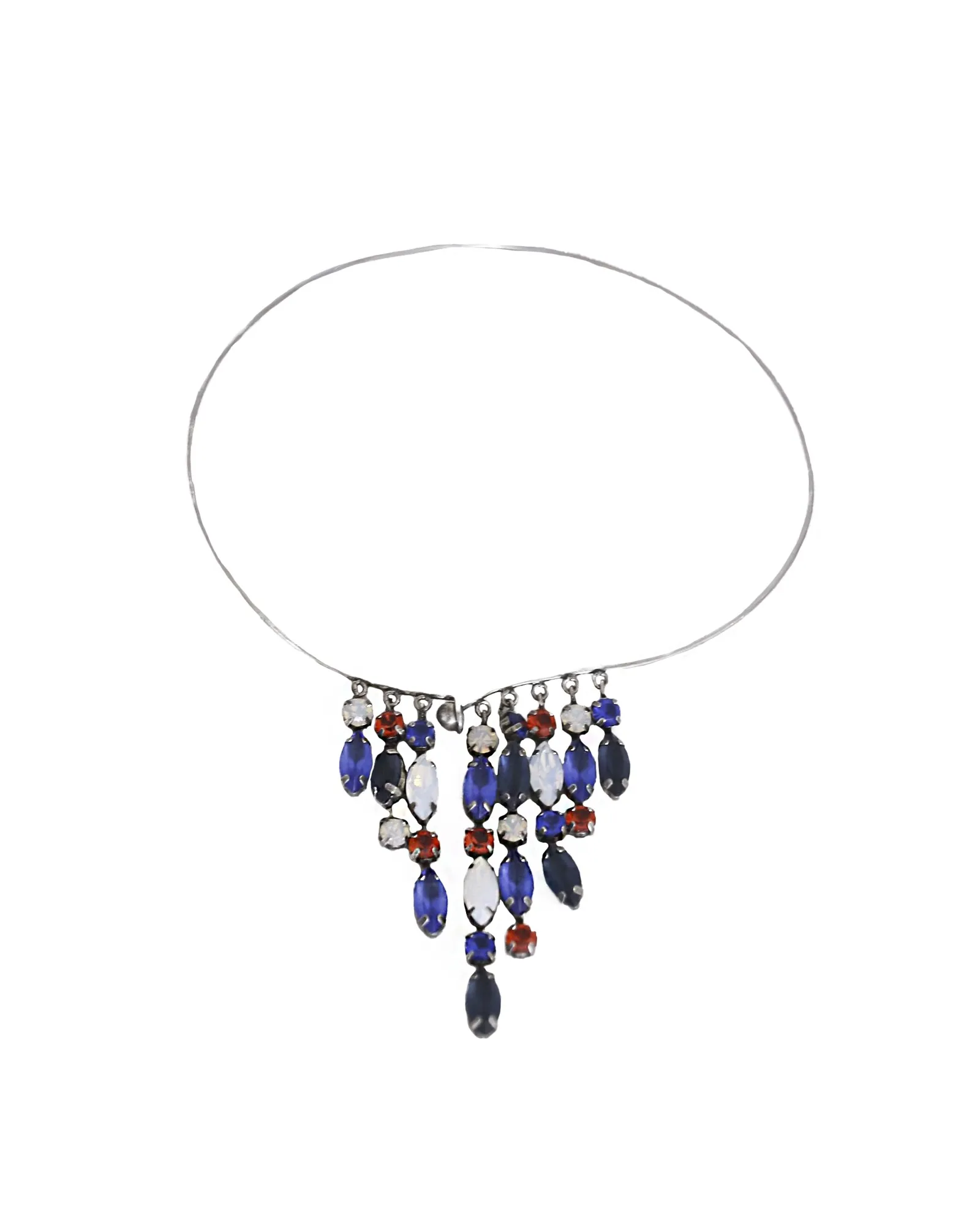 Collier ras du cou à pierres bleues Appartamento 