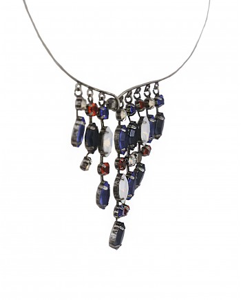 Collier ras du cou à pierres bleues Appartamento 