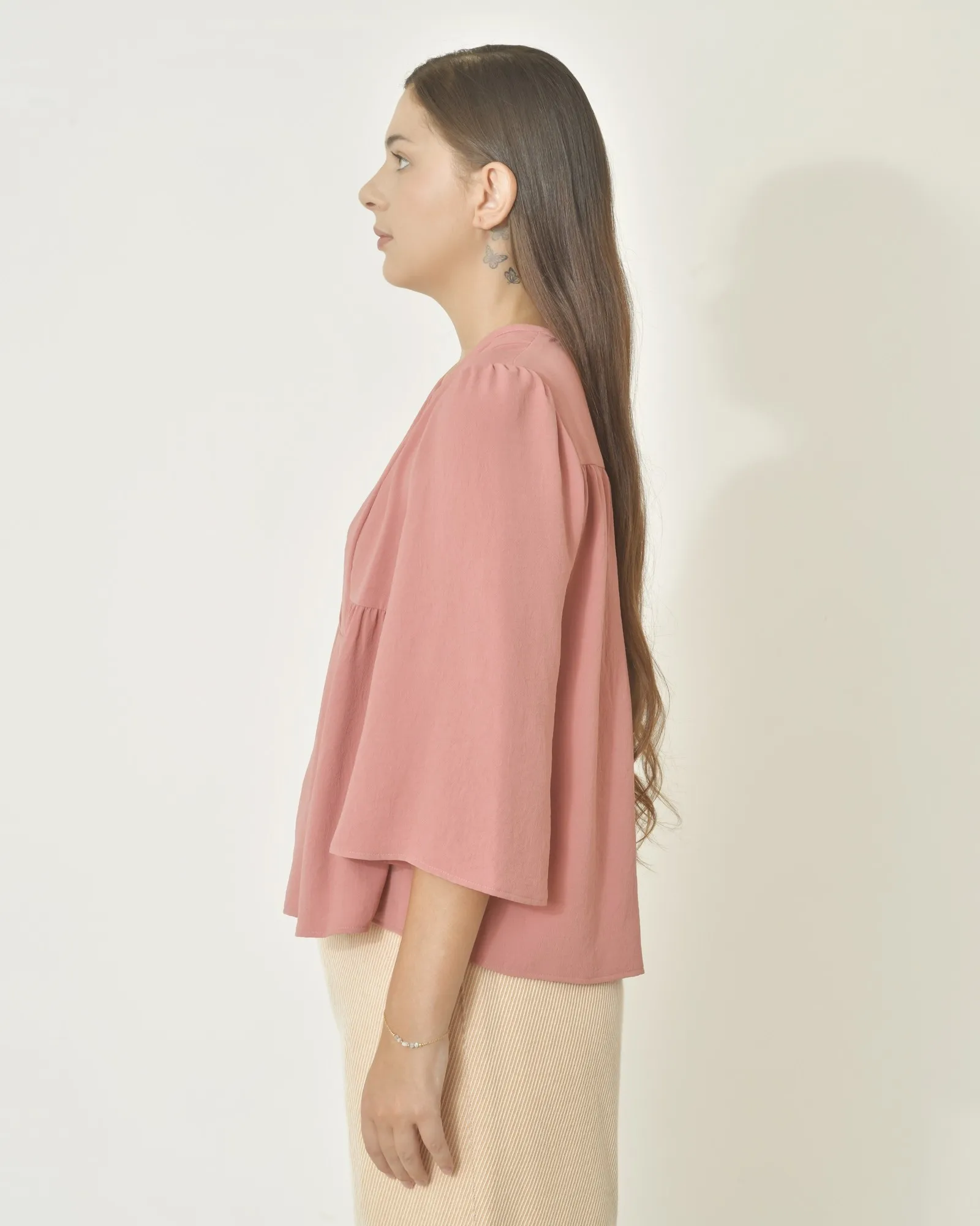 Blouse en crêpe légère Chemins Blancs 