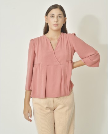 Blouse en crêpe légère Chemins Blancs 