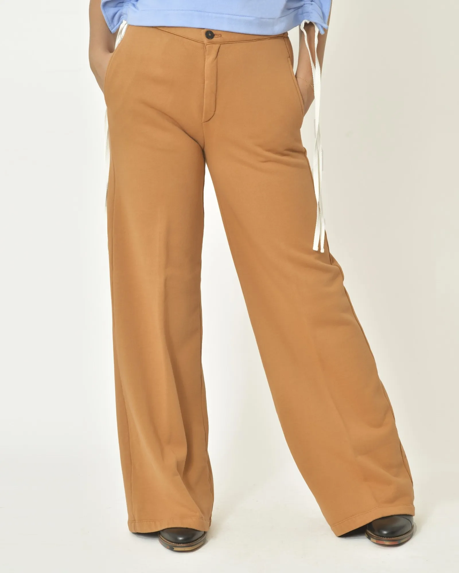 Pantalon taille haute en coton Forte Forte 