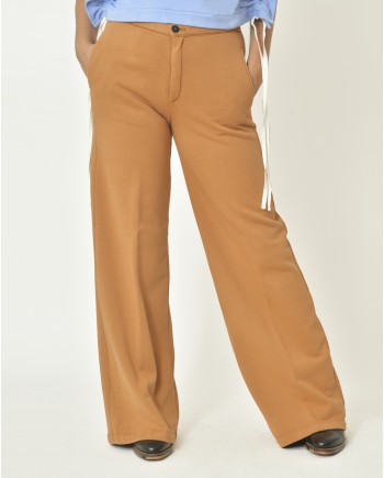 Pantalon taille haute en coton Forte Forte 