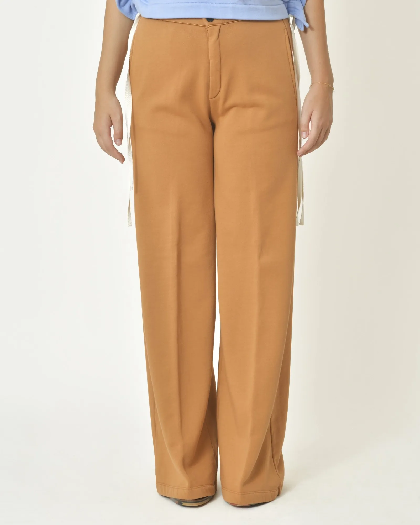 Pantalon taille haute en coton Forte Forte 