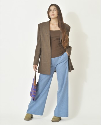 Pantalon coupe large en laine vierge Diega 