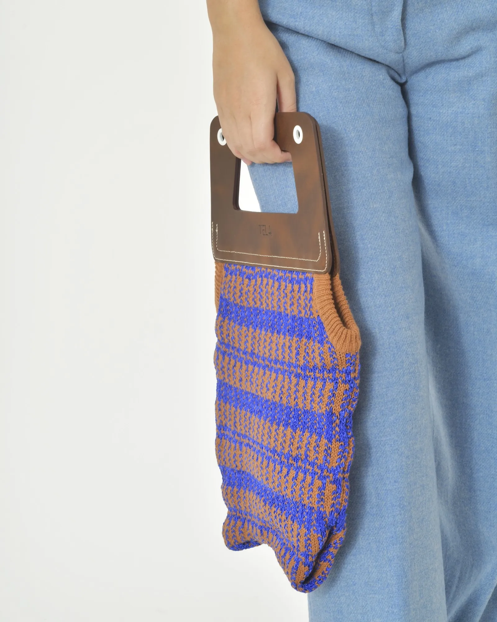 Sac en tricot bicolore Tela 