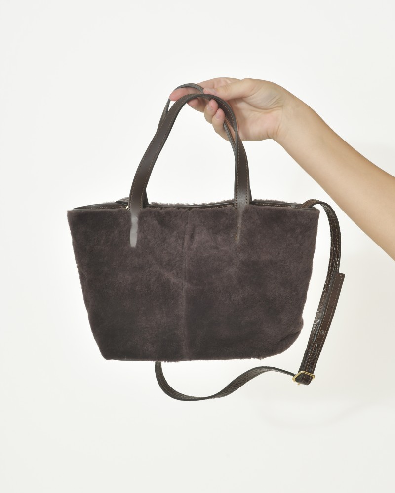 Sac en fourrure marron Anita Bilardi 