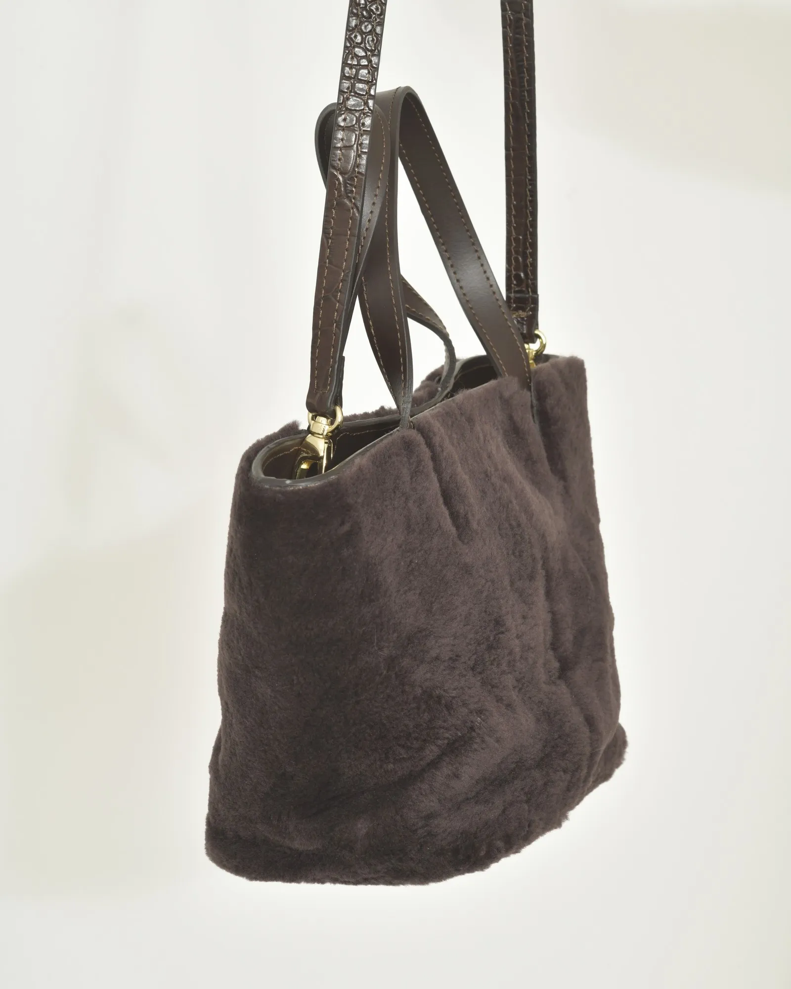 Sac en fourrure marron Anita Bilardi 