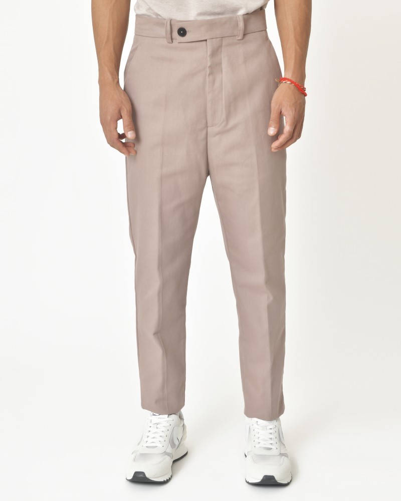 Pantalon en coton rose coupe droite Ixos 