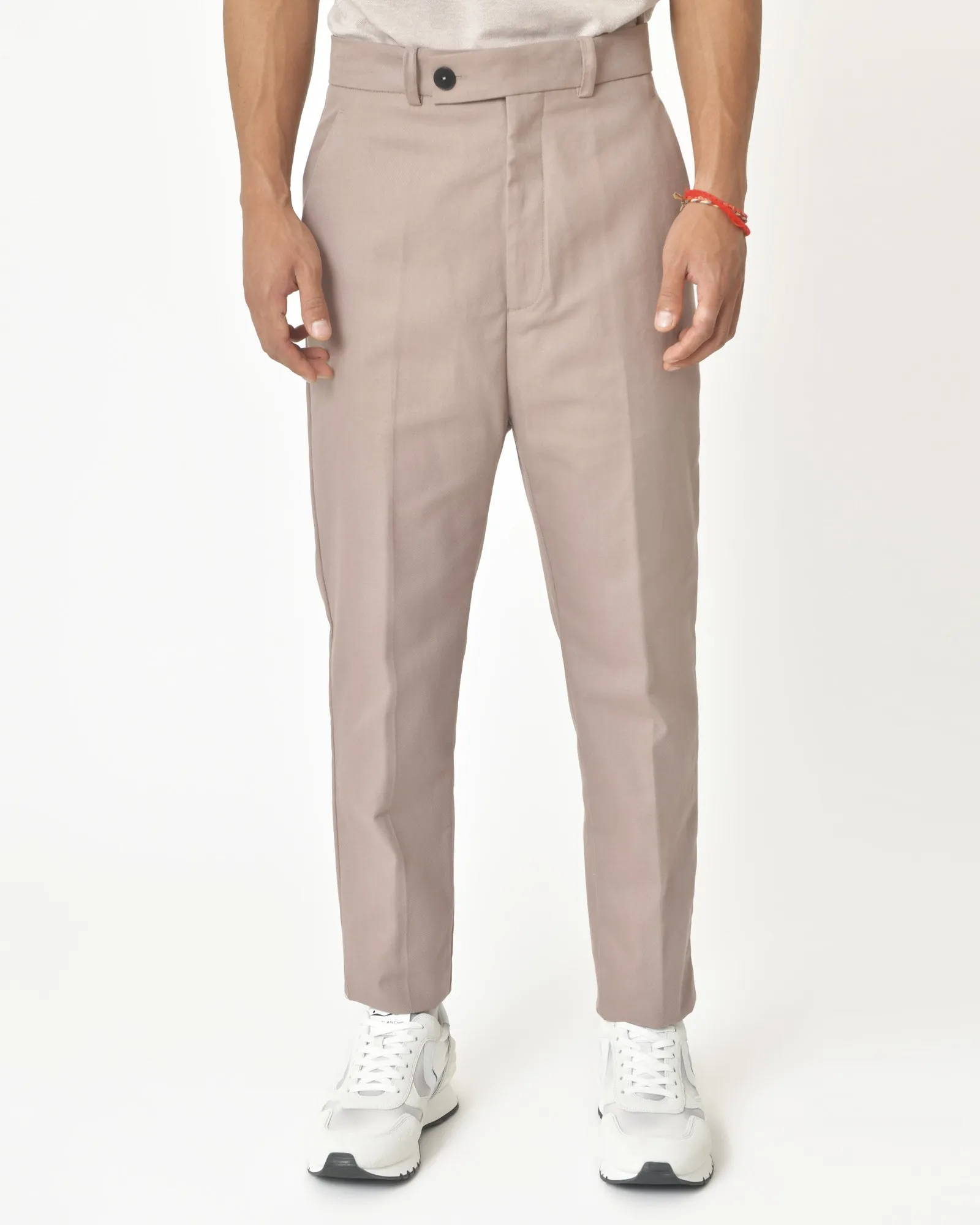 Pantalon en coton rose coupe droite Ixos 